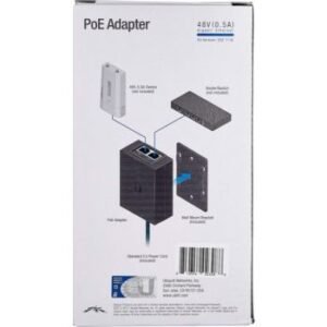 Injecteur PoE 48 V CC Ubiquiti Networks, adaptateur Gigabit 0,5 A, 24 W, 65 kHz