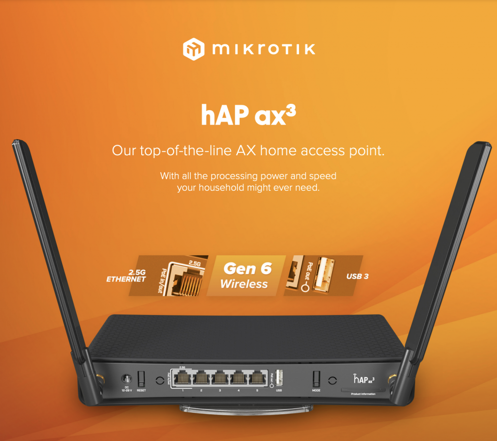 Mikrotik hap ax³ (C53UiG+5HPaxD2HPaxD)